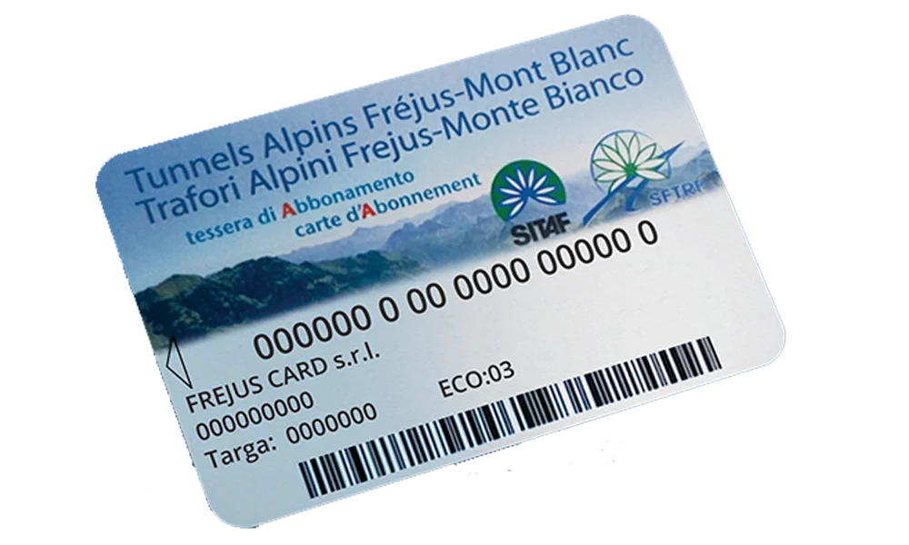 Frejus Card pour les péages des tunnels alpins